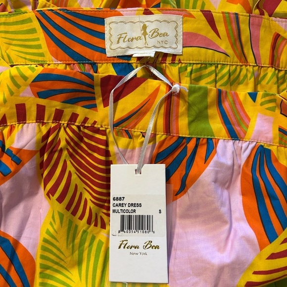 Flora Bea Colorful Leaf Print Midi Dress - Picture 6 of 7